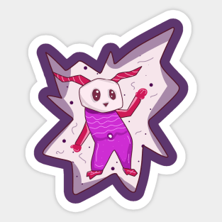 Alien Bunny in a Portal Sticker